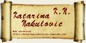 Katarina Nakulović vizit kartica